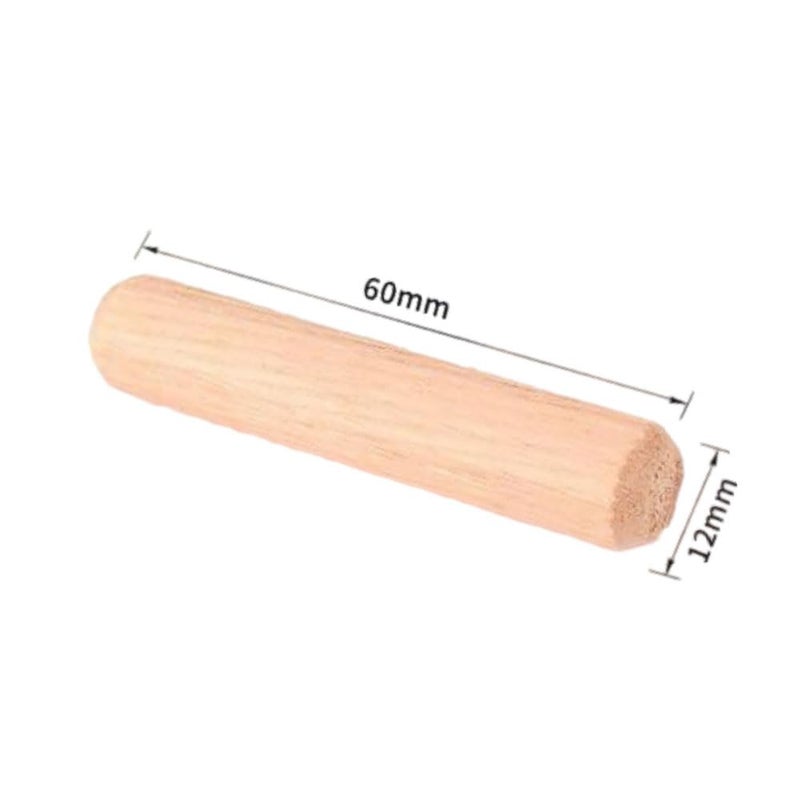 Fetoatar 80Pcs Wooden Dowel Pins Kit 1/2"" x 2-3/8Inch Small Fluted Wood Dowels Pegs Hardwood Pin for Furniture Woodworking Crafts - Image 2
